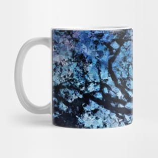 Impressionist Silhouette Trees in Blue Moonlight Mug